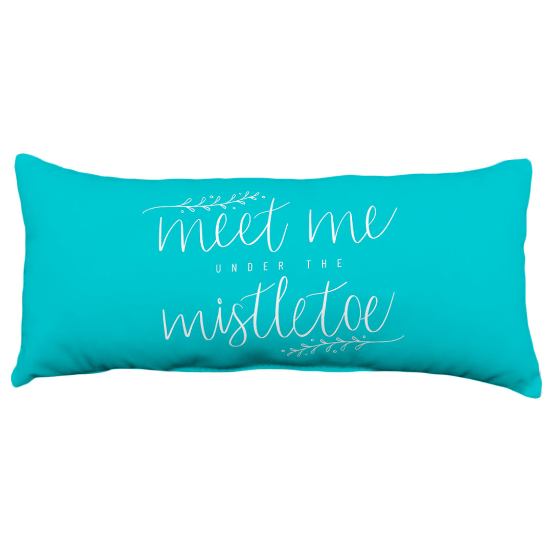 Meet Me Under the Mistletoe Decorative Pillow, Made in the USA, 2 Sizes