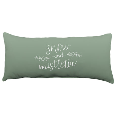 Snow & Mistletoe Decorative Pillow, 2 Sizes, Made in the USA