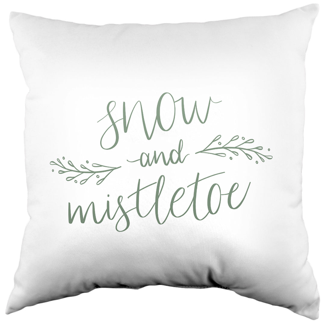 Snow & Mistletoe Decorative Pillow, 2 Sizes, Made in the USA