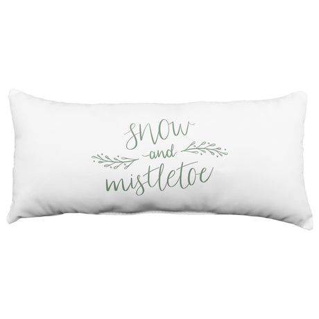 Snow & Mistletoe Decorative Pillow, 2 Sizes, Made in the USA
