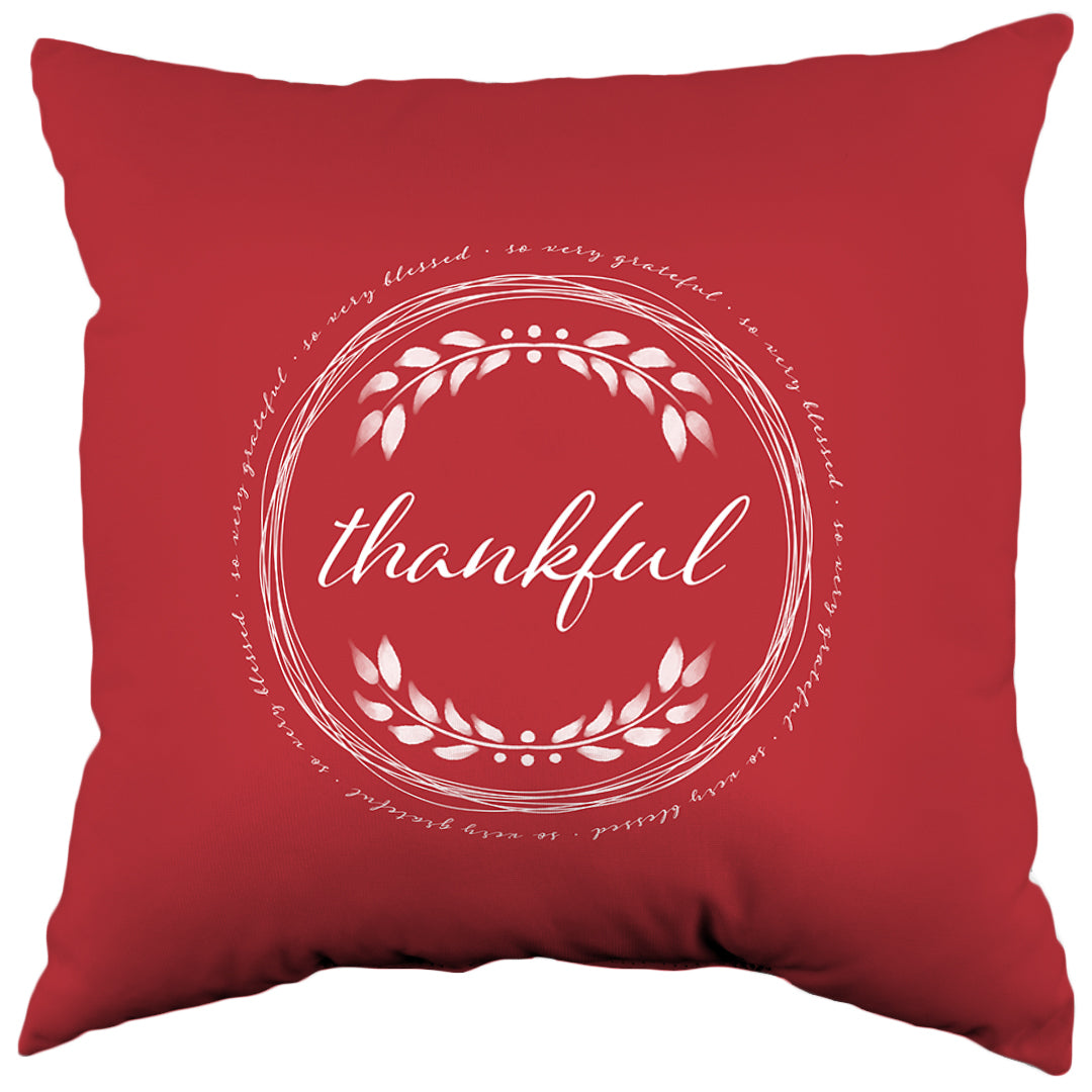So Very Grateful Decorative Pillow, Made in the USA