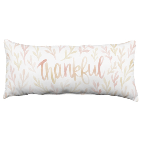 Thankful Watercolor Decorative Pillow, Made in the USA, 2 Sizes