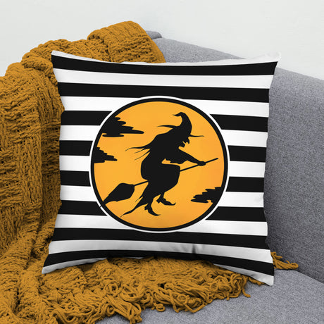 Witch Silhouette Decorative Pillow, Made in the USA, 2 Sizes
