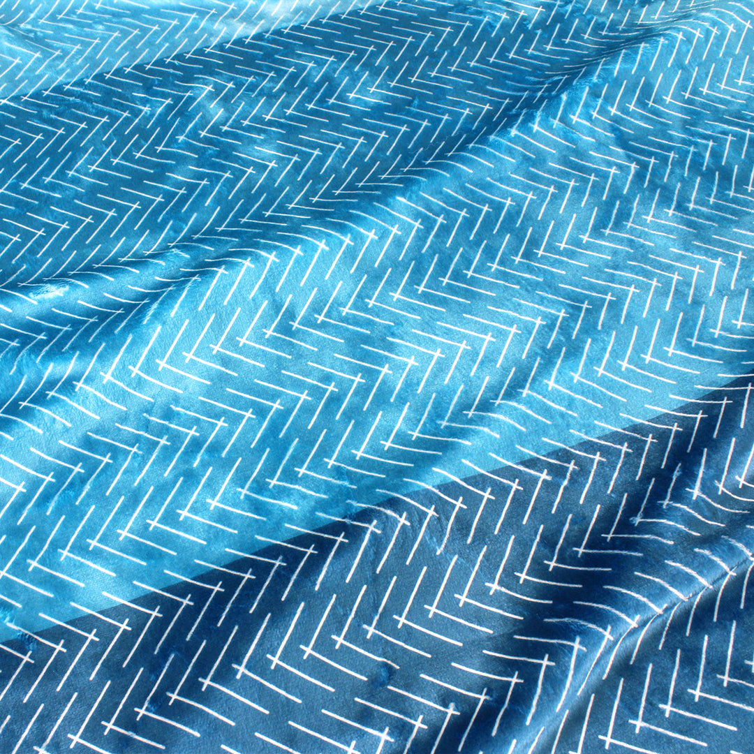 Color Block Hatch Throw Blanket