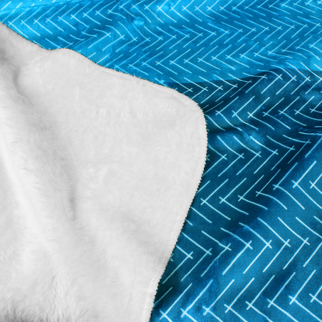 Color Block Hatch Throw Blanket