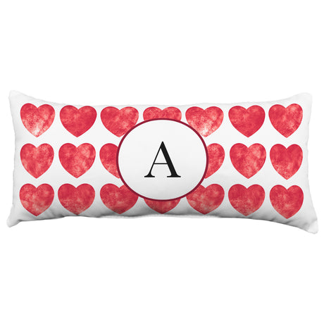 Heart Pattern Monogram Decorative Pillow