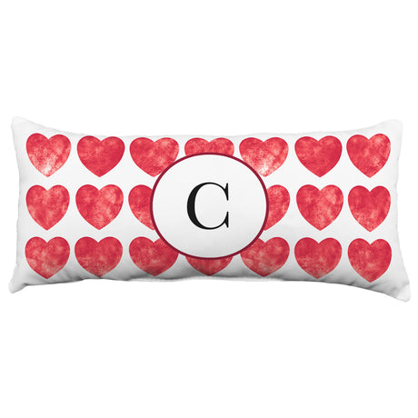 Heart Pattern Monogram Decorative Pillow