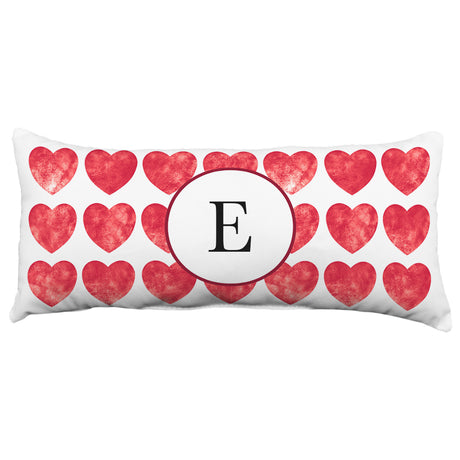 Heart Pattern Monogram Decorative Pillow