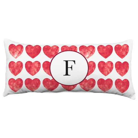 Heart Pattern Monogram Decorative Pillow