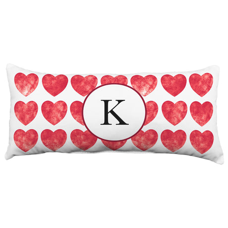 Heart Pattern Monogram Decorative Pillow
