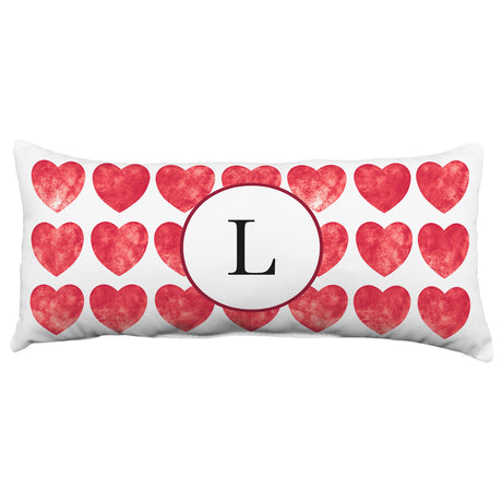 Heart Pattern Monogram Decorative Pillow