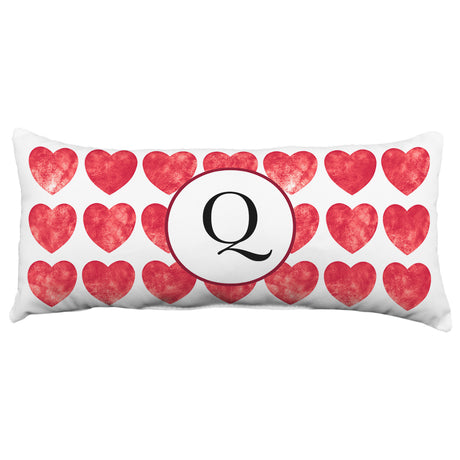 Heart Pattern Monogram Decorative Pillow