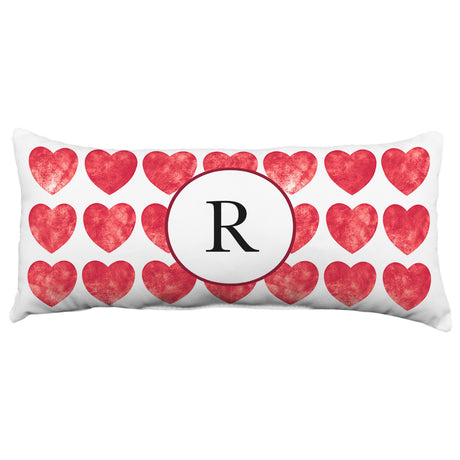 Heart Pattern Monogram Decorative Pillow