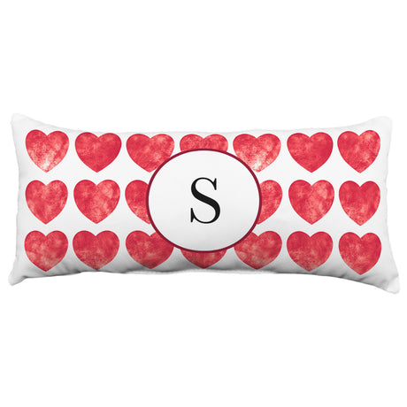 Heart Pattern Monogram Decorative Pillow
