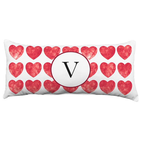 Heart Pattern Monogram Decorative Pillow