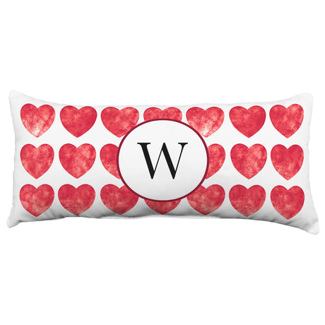 Heart Pattern Monogram Decorative Pillow