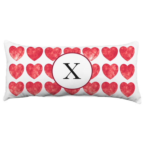 Heart Pattern Monogram Decorative Pillow