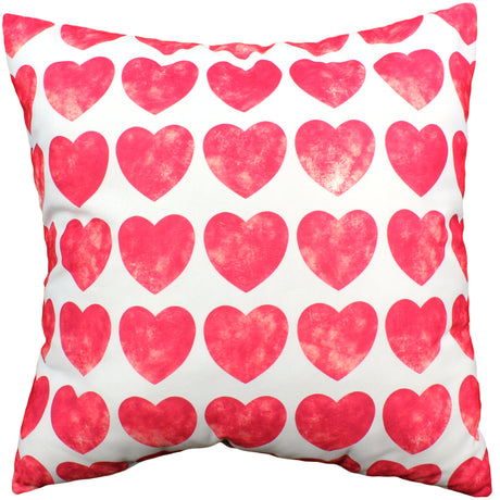 Heart Pattern Monogram Decorative Pillow