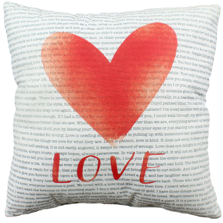 Love Quotes Reversible Throw Pillow - 2 Sizes
