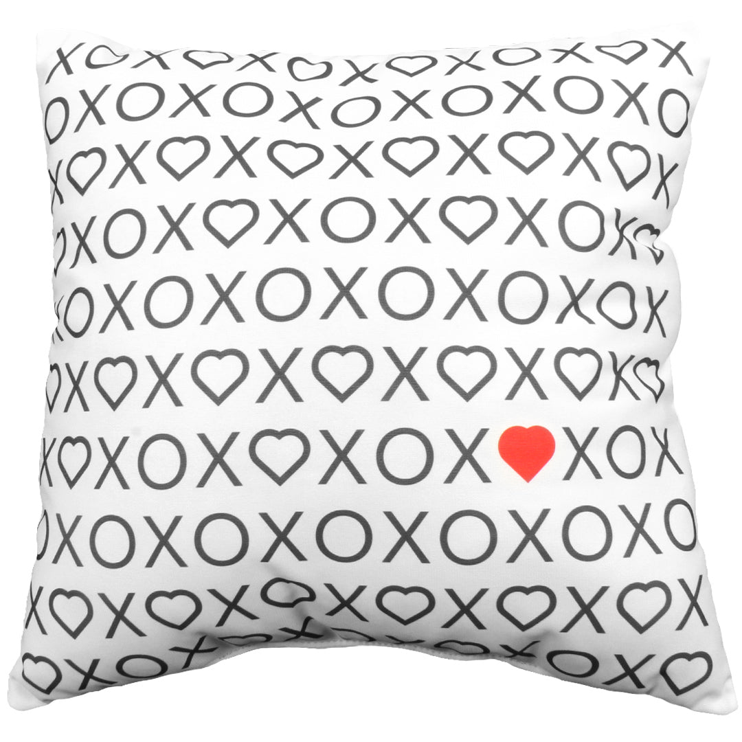 Xs Hearts and Os Double Sided Throw Pillow - 2 Sizes