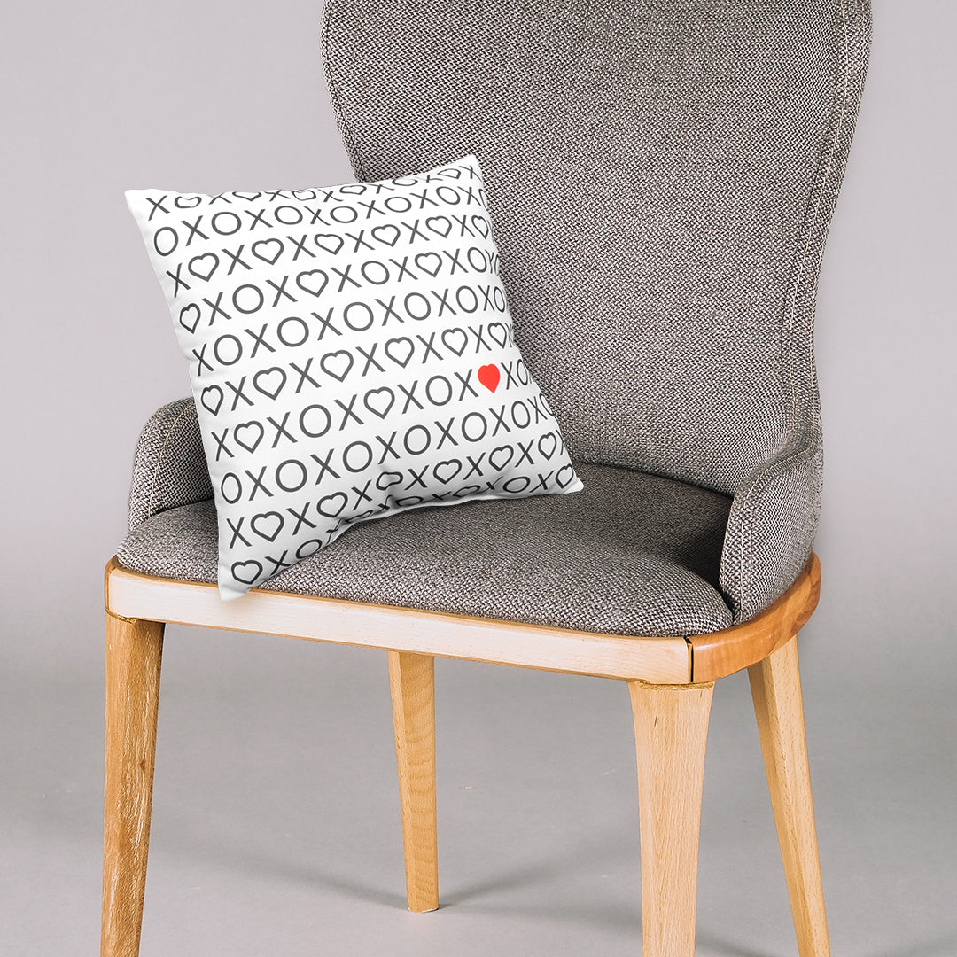 Xs Hearts and Os Double Sided Throw Pillow - 2 Sizes