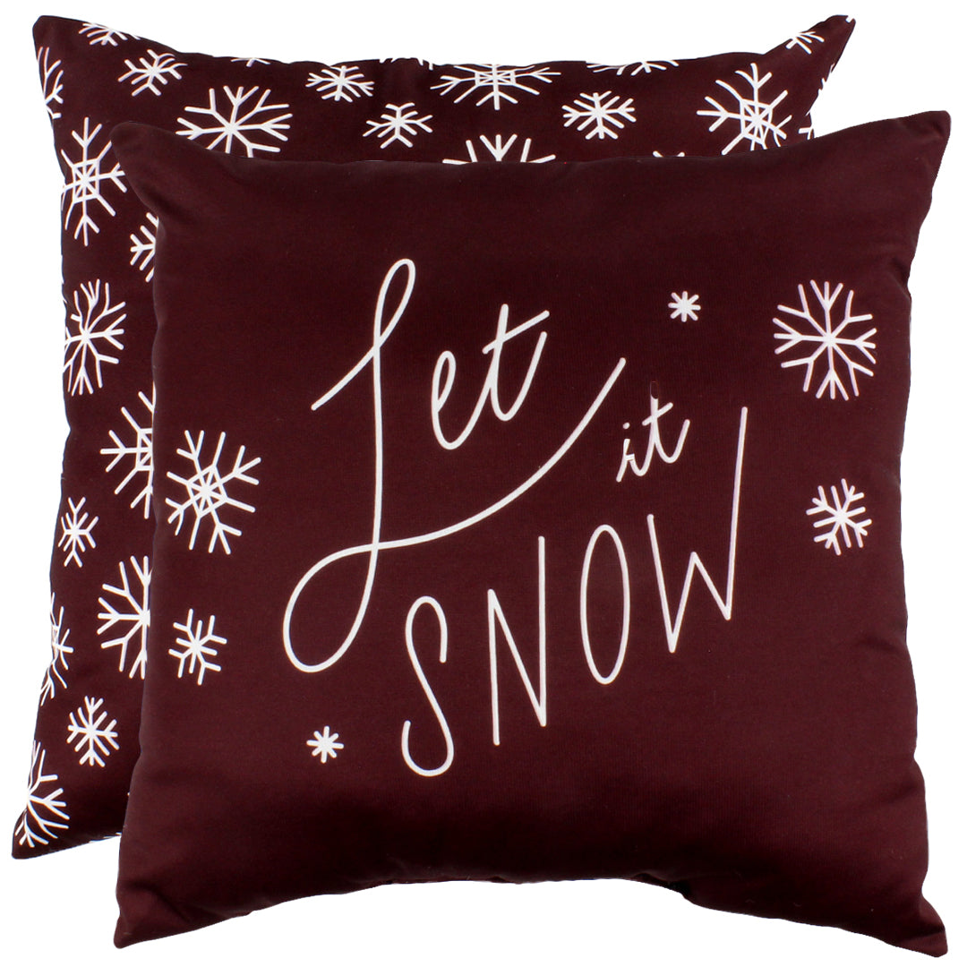 Let It Snow Reversible Pillow