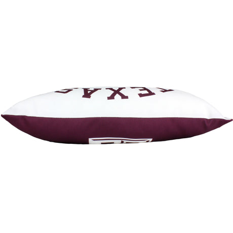 Texas A&M Aggies 2 Sided Bolster Travel Pillow, 16" x 6", Made in the USA