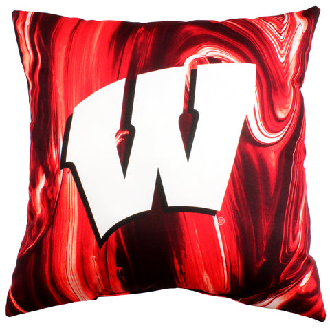 Wisconsin Badgers 2 Sided Color Swept Decorative Pillow, 16" x 16"