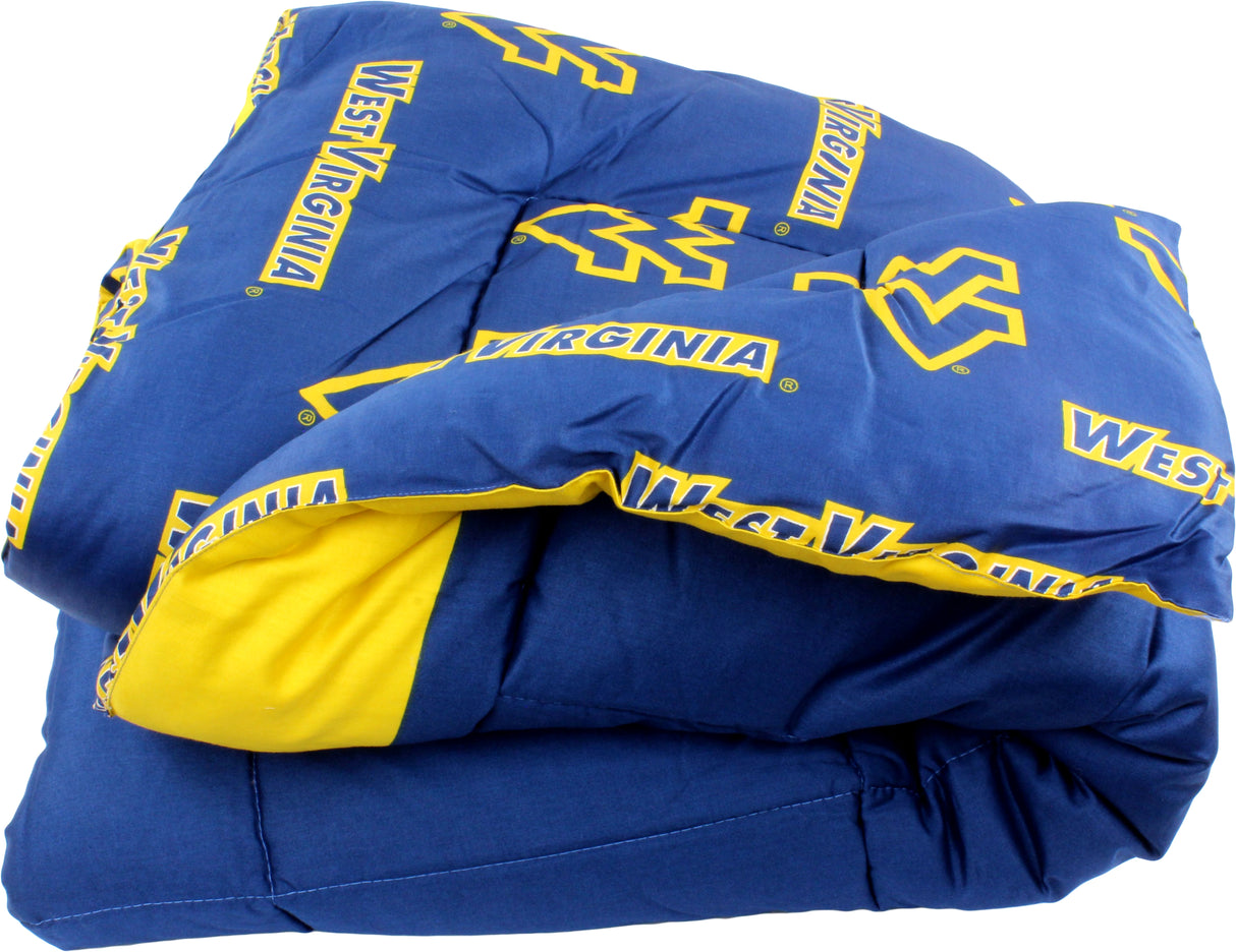 West Virginia Mountaineers Reversible Cotton Comforter Set