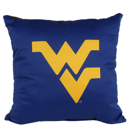 West Virginia Mountaineers 2 Sided Decorative Pillow, 16" x 16", Made in the USA
