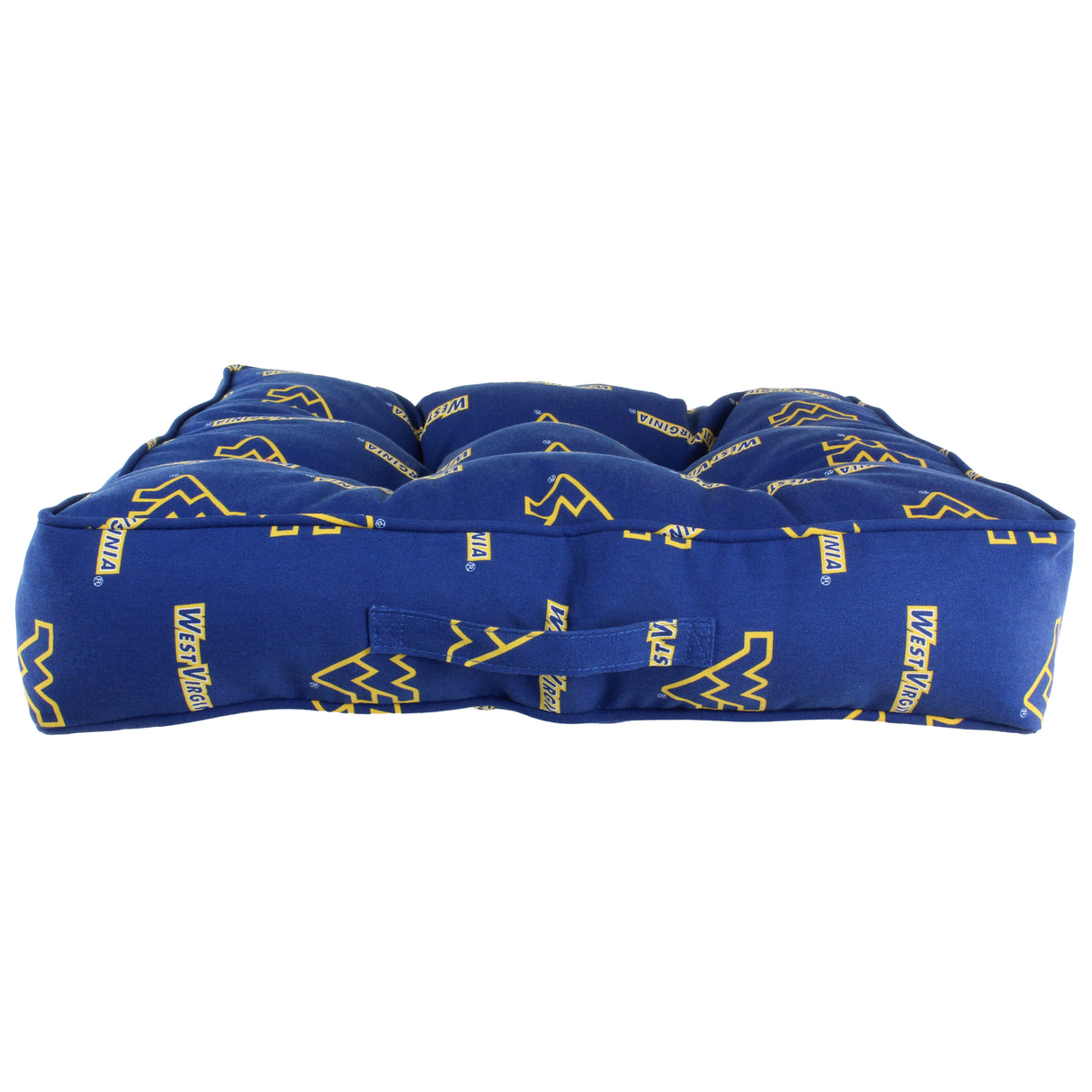 West Virginia Mountaineers Floor Pillow or Pet Bed, 24" x 24" Square