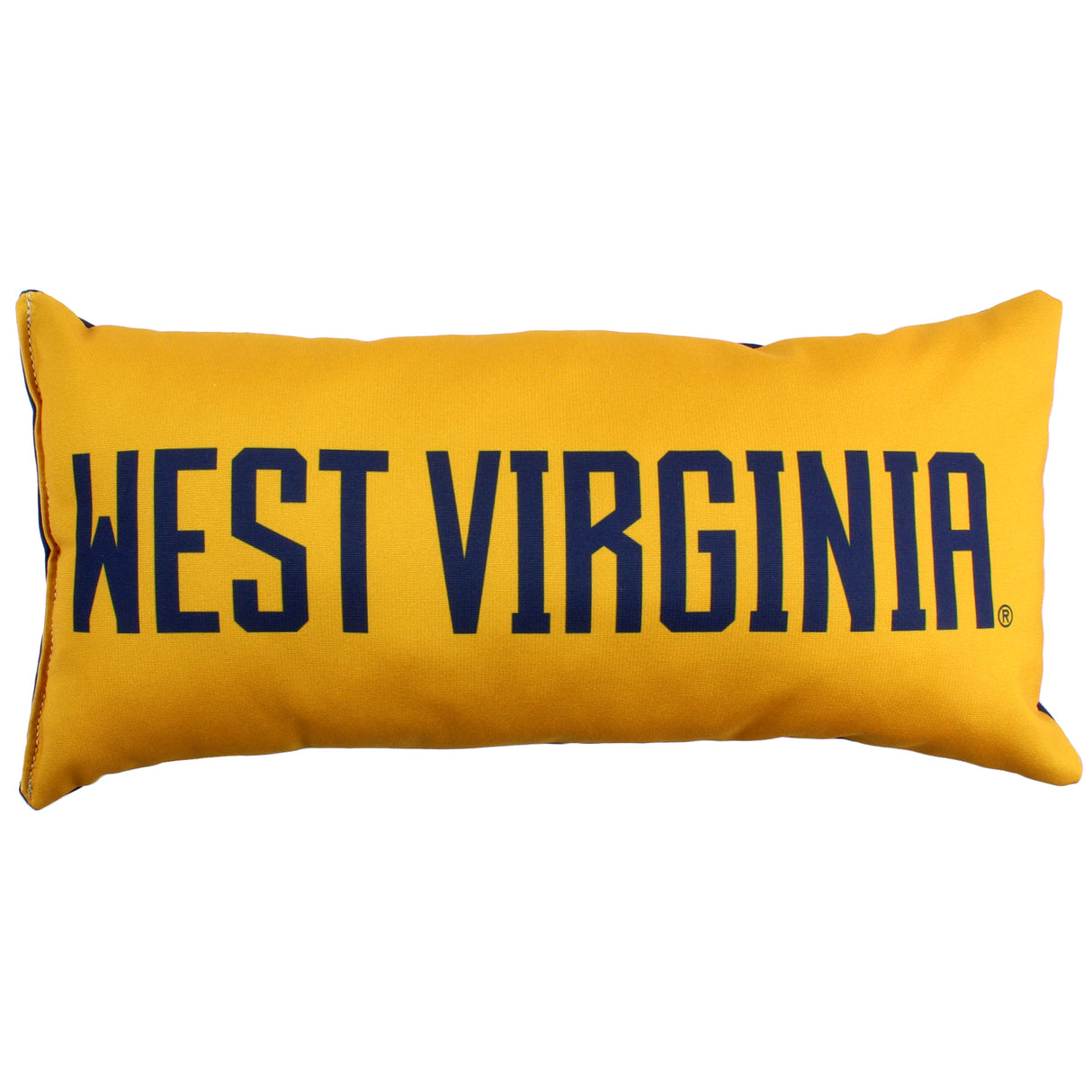 West Virginia Mountaineers 2 Sided Bolster Travel Pillow, 16" x 6", Made in the USA