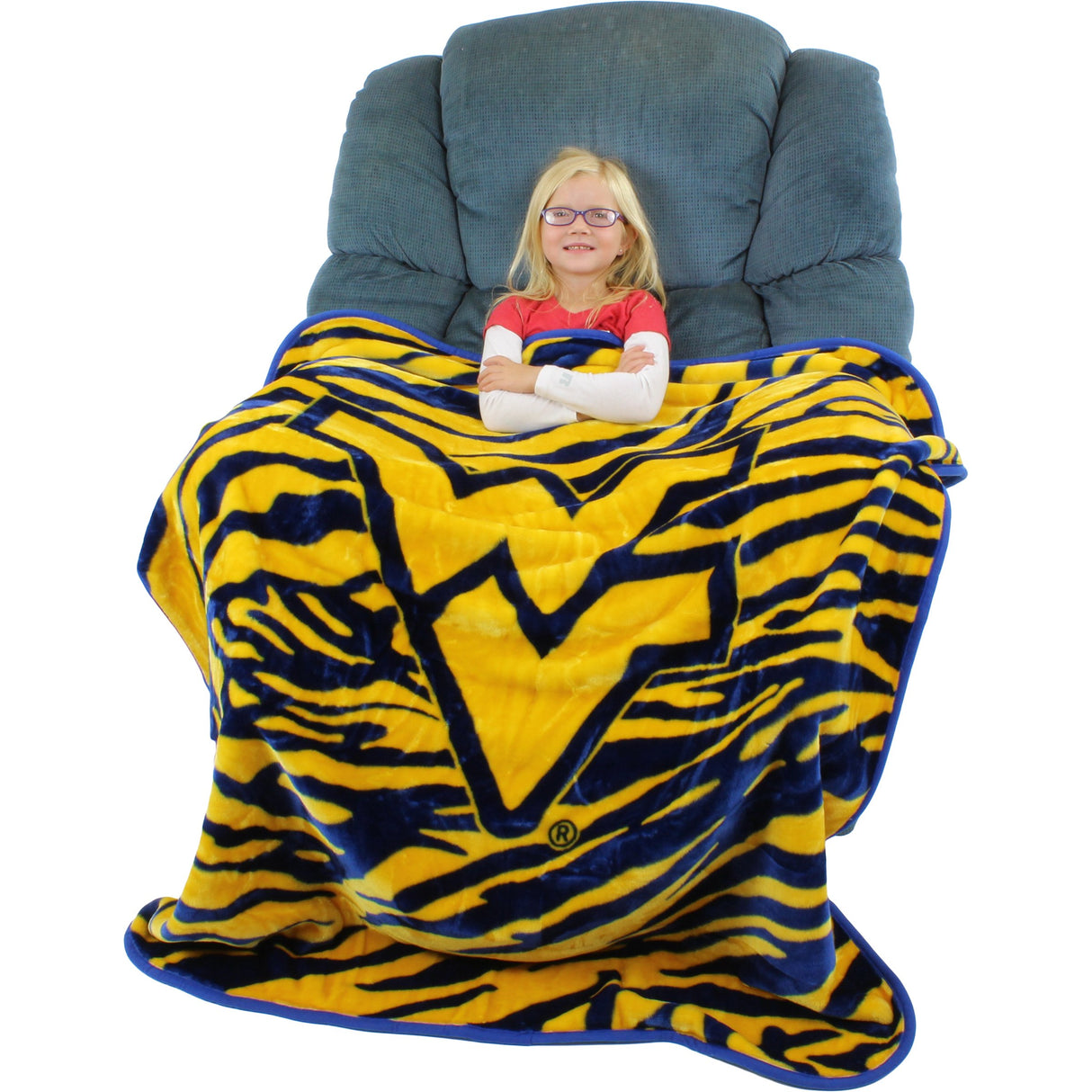 West Virginia Mountaineers Soft and Warm Throw Blanket, 50" x 60"