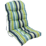 Seaside Stripes Indoor Outdoor Adirondack Patio Chair Cushion