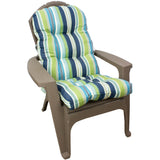 Seaside Stripes Indoor Outdoor Adirondack Patio Chair Cushion