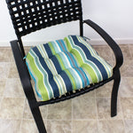 Seaside Stripes Indoor / Outdoor Patio Seat D Cushion