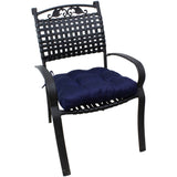 Indigo and Black Weave Indoor / Outdoor Patio Seat D Cushion