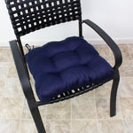 Indigo and Black Weave Indoor / Outdoor Patio Seat D Cushion