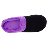 Black and Purple Clog Slipper