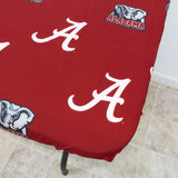 Alabama Crimson Tide Fitted Table Cover / Tablecloth:  3 Sizes Available