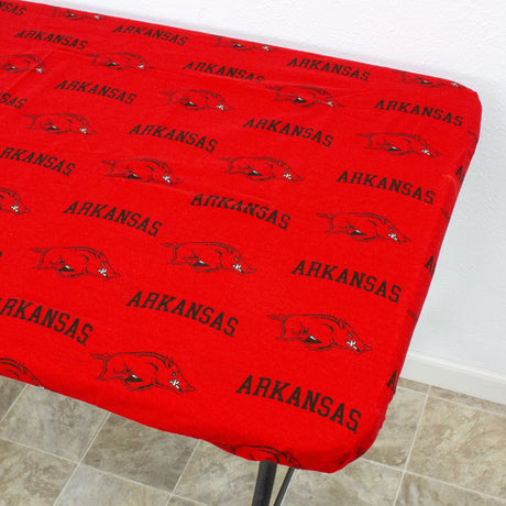 Arkansas Razorbacks Fitted Table Cover / Tablecloth:  3 Sizes Available