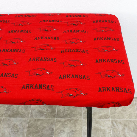 Arkansas Razorbacks Fitted Table Cover / Tablecloth:  3 Sizes Available