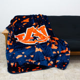 Auburn Tigers Plush Throw Blanket, Bedspread, 86" x 63"