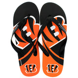 Cincinnati Bengals FOCO Big Logo Flip Flops