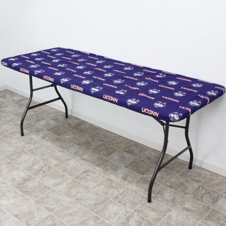 Connecticut Huskies Fitted Table Cover / Tablecloth:  3 Sizes Available