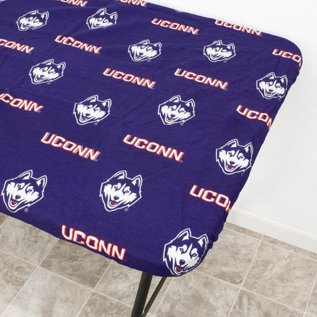 Connecticut Huskies Fitted Table Cover / Tablecloth:  3 Sizes Available