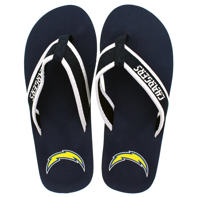 Los Angeles Chargers FOCO Contour Flip Flops Sandals