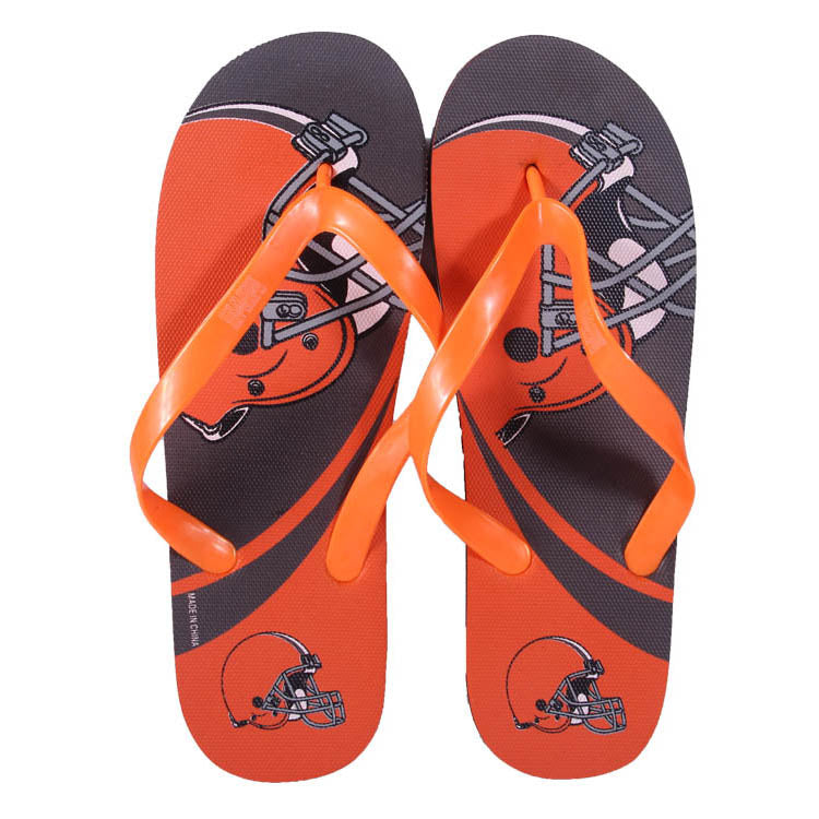 Cleveland Browns FOCO Big Logo Flip Flops