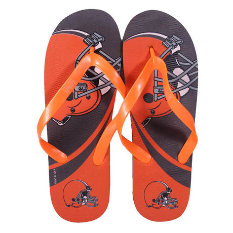 Cleveland Browns FOCO Big Logo Flip Flops