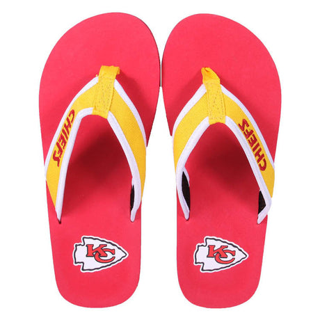 Kansas City Chiefs FOCO Contour Flip Flops Sandals